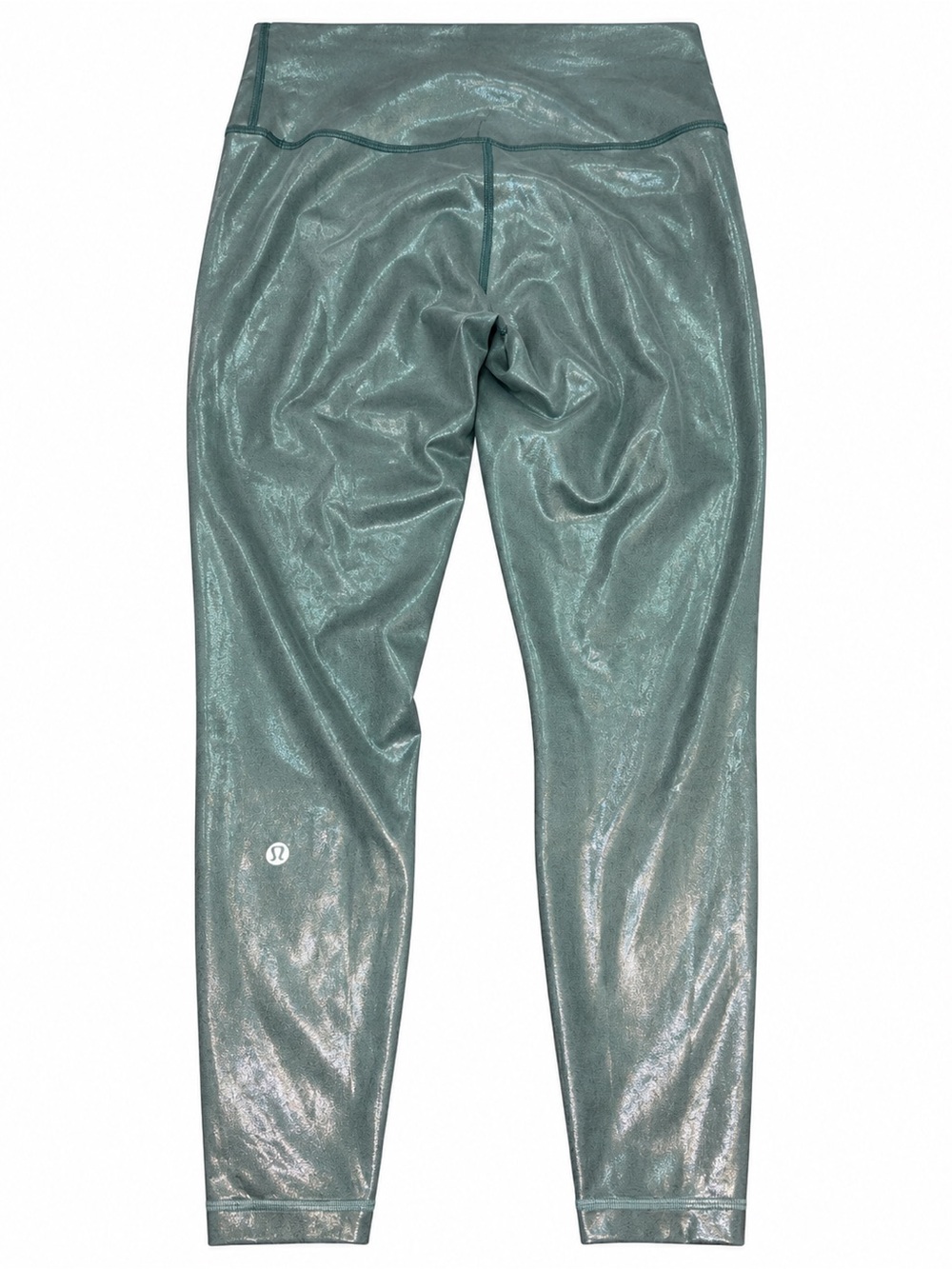 Lululemon Women’s Metallic Teal High-Rise Leggings Size 14
